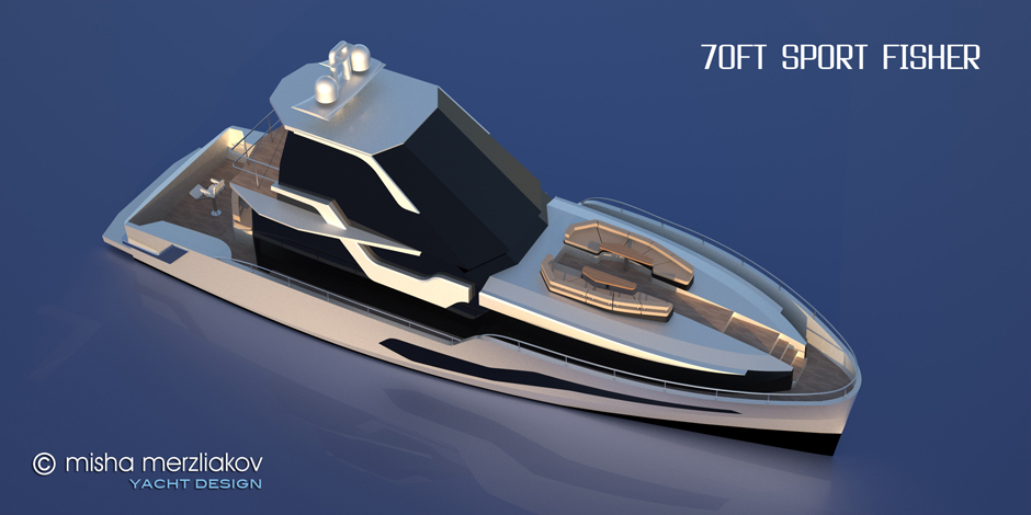 yacht design concept 70 foot sport fisher
